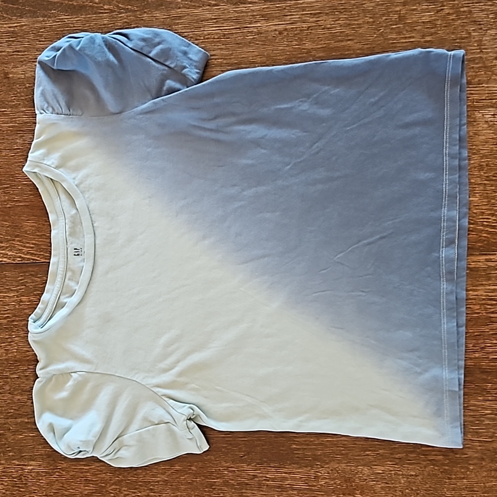 GAP Kids Blue Dip Dye Cotton T-Shirt, Girls Size XL